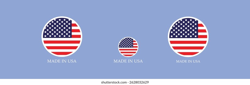 Made In USA Label Banner icon design. Made in USA labels - VECTOR