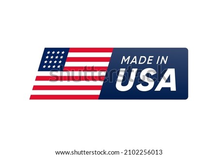 Made In USA Label Banner icon design