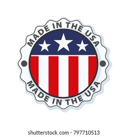 Made in USA label  illustration