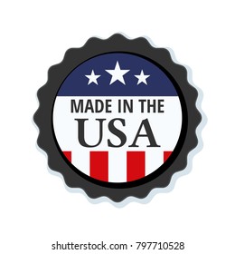 Made in USA label  illustration