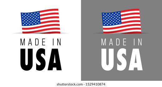 Made in USA label isolated on white background