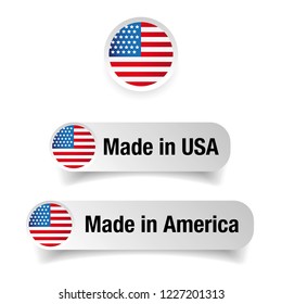 Made in USA label set
