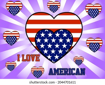 Made in the USA logo or label. Vector illustration eps10