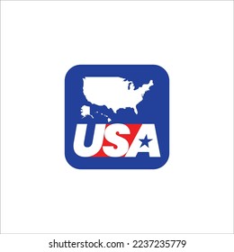 Made in the USA logo, labels and badges vector set on white background