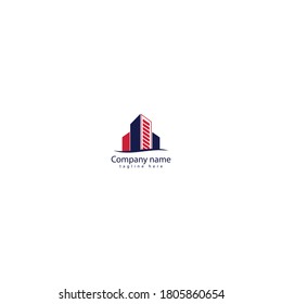 Made in USA logo template design. American brand emblem. United States of America abstract  Building Property Logo icon. Vector illustration.