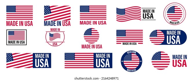 Made in USA logo. Vector illustration.