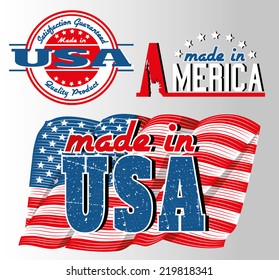 made in usa logos with american flag