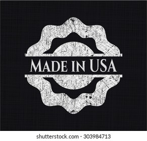 Made in USA on chalkboard