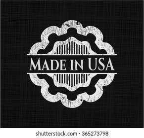 Made in USA on chalkboard