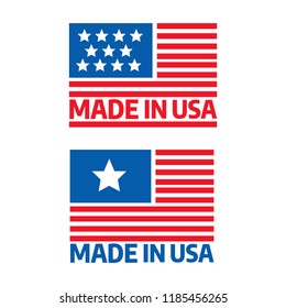 Made in USA premium quality tags. Made in USA logo