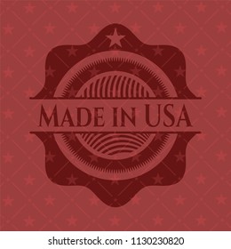 Made in USA red emblem