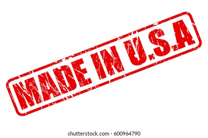 MADE IN USA red stamp text on white