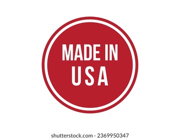 Made in USA red vector banner illustration isolated on white background
