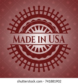 Made in USA retro red emblem