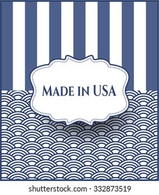 Made in USA retro style card, banner or poster