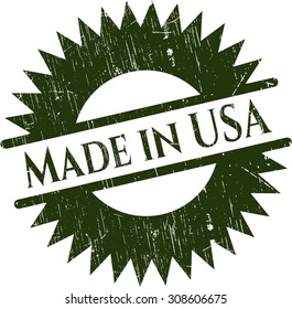 Made in USA rubber grunge stamp