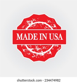 made in usa  rubber stamp vector illustration.  grunge rubber stamp    