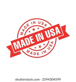 Made in USA Rubber Stamp Vector Template