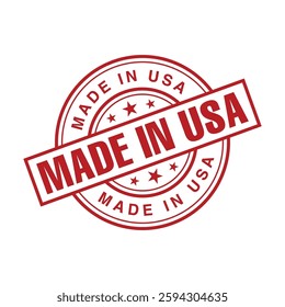 Made in USA Rubber Stamp Vector Template