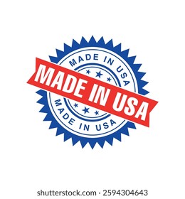 Made in USA Rubber Stamp Vector Template