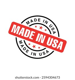 Made in USA Rubber Stamp Vector Template