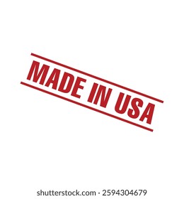 Made in USA Rubber Stamp Vector Template