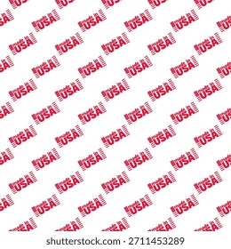 Made in USA seamless pattern isolated on white background