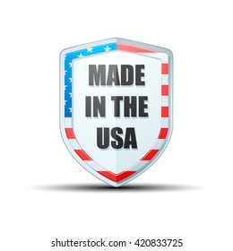 Made In The USA shield sign