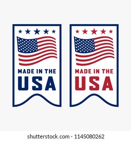 Made in USA sign, label, icon. Vector illustration