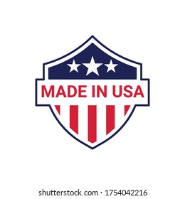 Made in USA sign logo vector