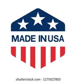 made in USA sign vector