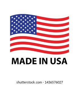  made in USA sign vector