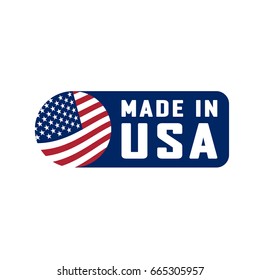 Made in USA sign. Vector illustration