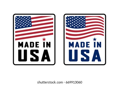 Made in USA sign. Vector illustration