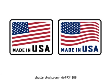 Made in USA sign. Vector illustration