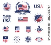 Made in the USA - signs and labels vector collection.