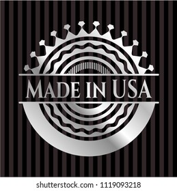 Made in USA silver emblem