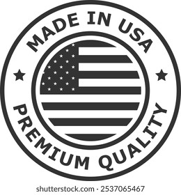 Hecho En Estados Unidos Sello, Hecho En Los Estados Unidos Insignia, Hecho En América, Hecho En El Emblema De Estados Unidos, Calidad Premium Certificado