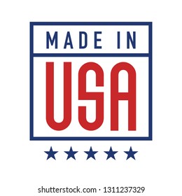 A made in the USA stamp design in vector format.