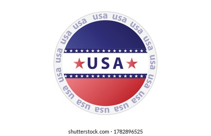made in usa stamp with flag button	
