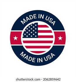 Made in USA stamp logo. USA icon vector logo