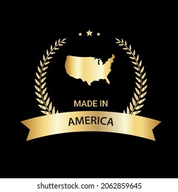 Made in USA stamp logo. USA icon vector logo