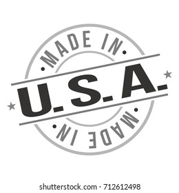 Made In U.S.A. Stamp Logo Icon Symbol Design. Seal Badge National Product Vector.