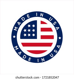 Made In USA stamp sticker vector design 