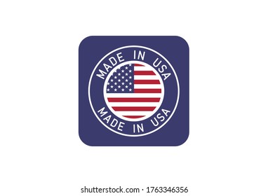 Made In USA stamp sticker vector design
