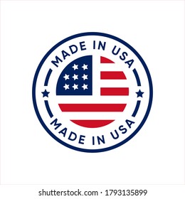 Made In USA stamp sticker vector design 