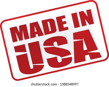 Made in USA stamp. vector