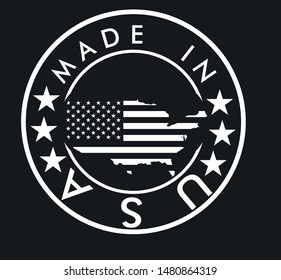 Made in USA stamp. vector