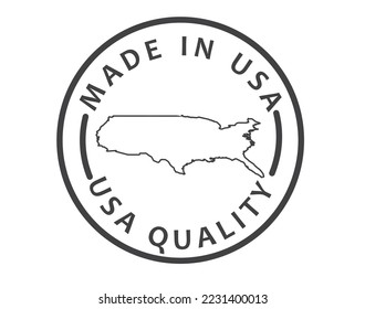Estampado hecho en Estados Unidos. vector