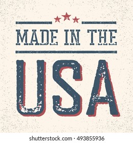 Made in USA stamp. Vector, EPS10